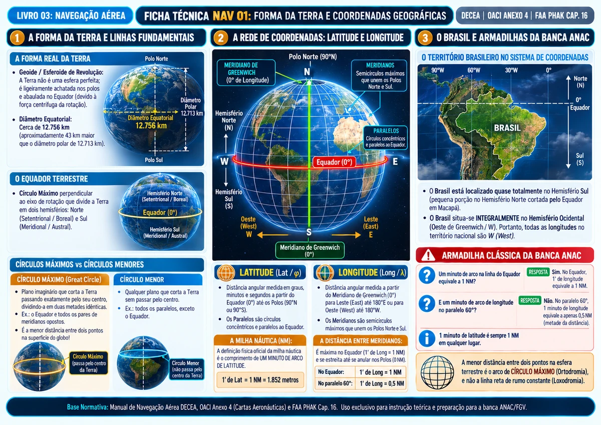 Ficha NAV 01 — Forma da Terra e Coordenadas Geográficas